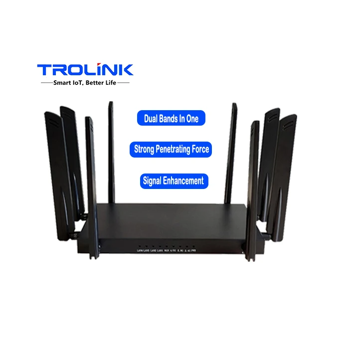Best Quality 1800Mpbs WiFi Router 2.4G +5.8G Support Insert 4G SIM Card To Transfer WiFi Signal
Best Quality 1800Mpbs WiFi Router 2.4G +5.8G Support Insert 4G SIM Card To Transfer WiFi Signal