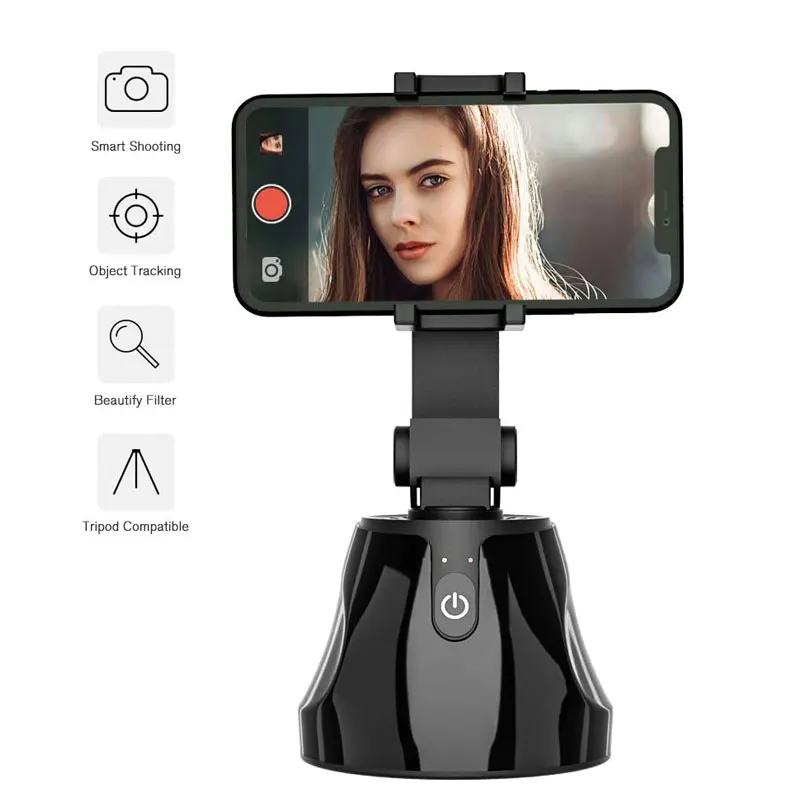 

Apai Genie Auto Smart Shooting Selfie Stick 360 Rotation Vlog Tictok Shooting Smartphone Mount Holder with All iOS and Android, Black, white