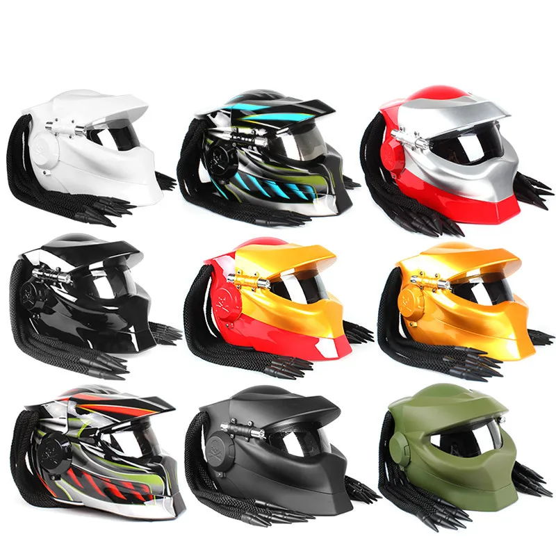 Depredador casco para hierro motocicleta para hombres Cruz cascos para casco de la motocicleta