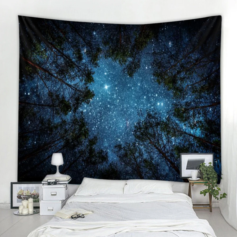 Fantasy Starry Sky Mountain Moon Tapestry Bedroom Decorative Custom Tapestry Tapestry Wall Hanging, Customized color
Fantasy Starry Sky Mountain Moon Tapestry Bedroom Decorative Custom Tapestry Tapestry Wall Hanging, Customized color