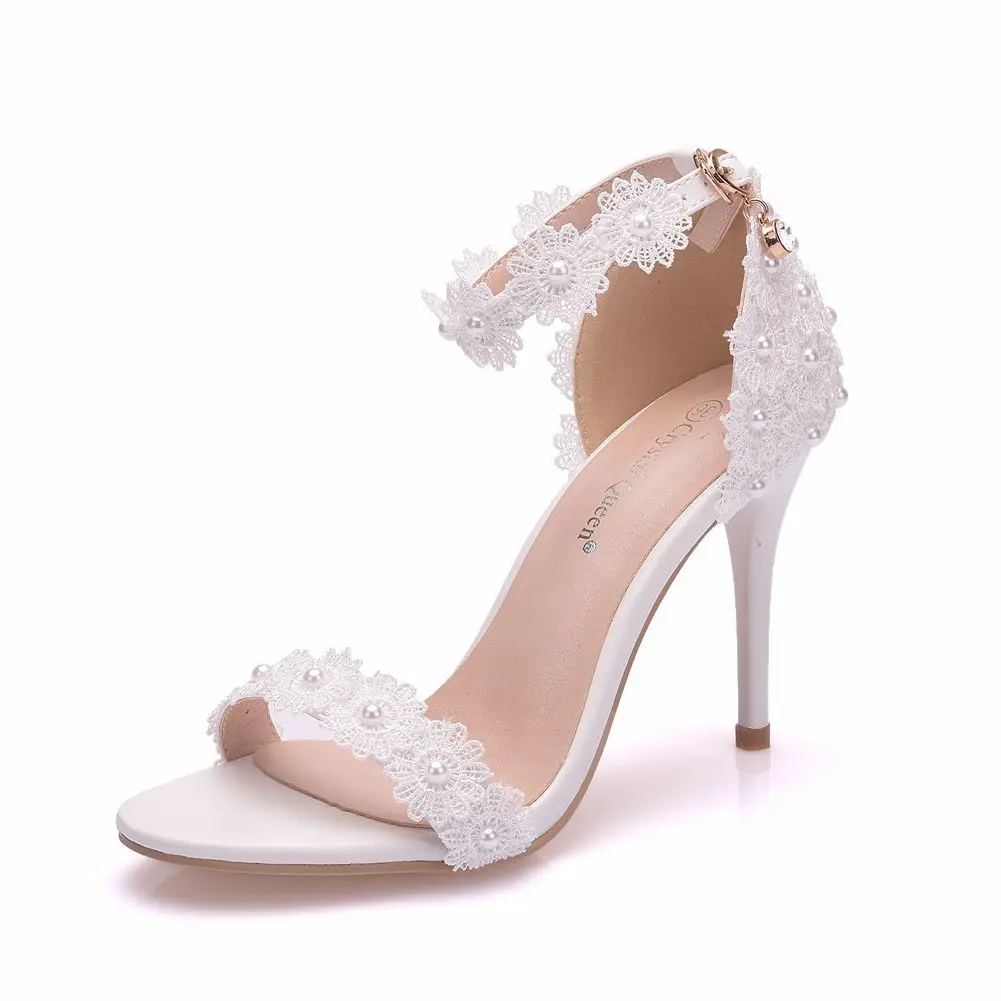 Dropshipping Banquet Ladies High Heel Sandals White Fish Mouth Open Toe Lace Flower Ankle Belt Buckle Woemn Slingback Sandals
Dropshipping Banquet Ladies High Heel Sandals White Fish Mouth Open Toe Lace Flower Ankle Belt Buckle Woemn Slingback Sandals