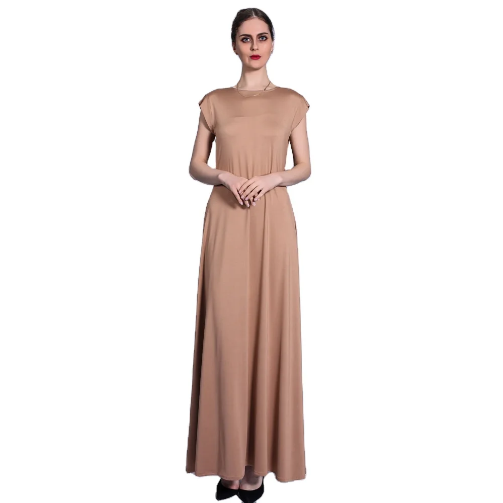 New spring solid color bottom dress sleeveless muslim long dress
New spring solid color bottom dress sleeveless muslim long dress