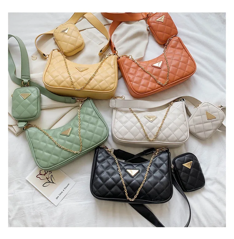 2020 new PU leather quilt chain underarm bags women handbags all female crossbody shoulder purses and handbags, As pic
2020 new PU leather quilt chain underarm bags women handbags all female crossbody shoulder purses and handbags, As pic