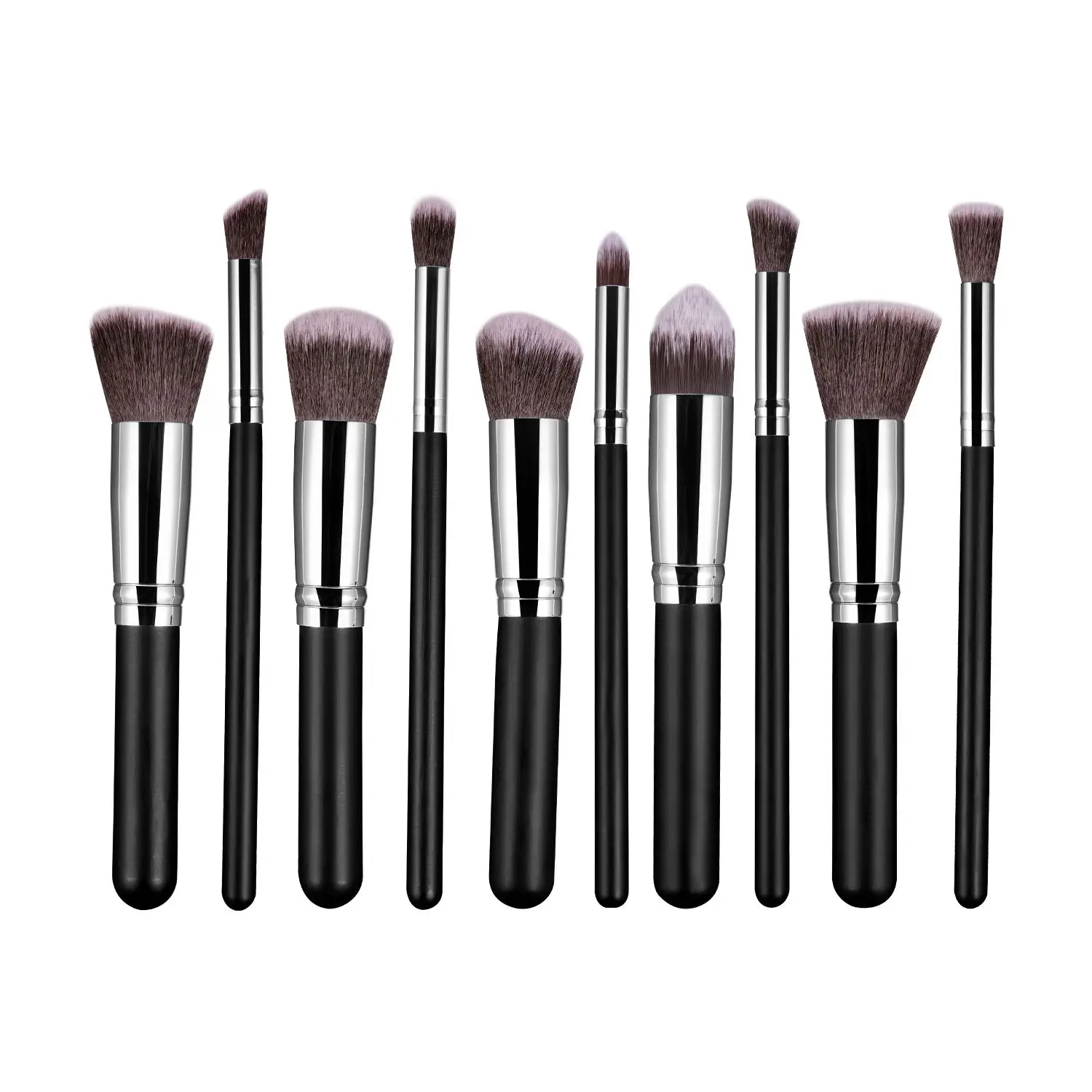 Wholesale Professional Make-up Brush Kit Private Label Bulk 10pcs Black Wood Handle Makeup Brush Set Manufacturer Custom 
Wholesale Professional Make-up Brush Kit Private Label Bulk 10pcs Black Wood Handle Makeup Brush Set Manufacturer Custom