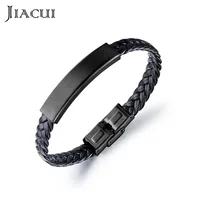 Jiacui Jewelry Bracelets Men's Leather Woven Simple Fashion Wind Titanium Stainless Steel Pu Leather Bracelets for Men
Jiacui Jewelry Bracelets Men's Leather Woven Simple Fashion Wind Titanium Stainless Steel Pu Leather Bracelets for Men