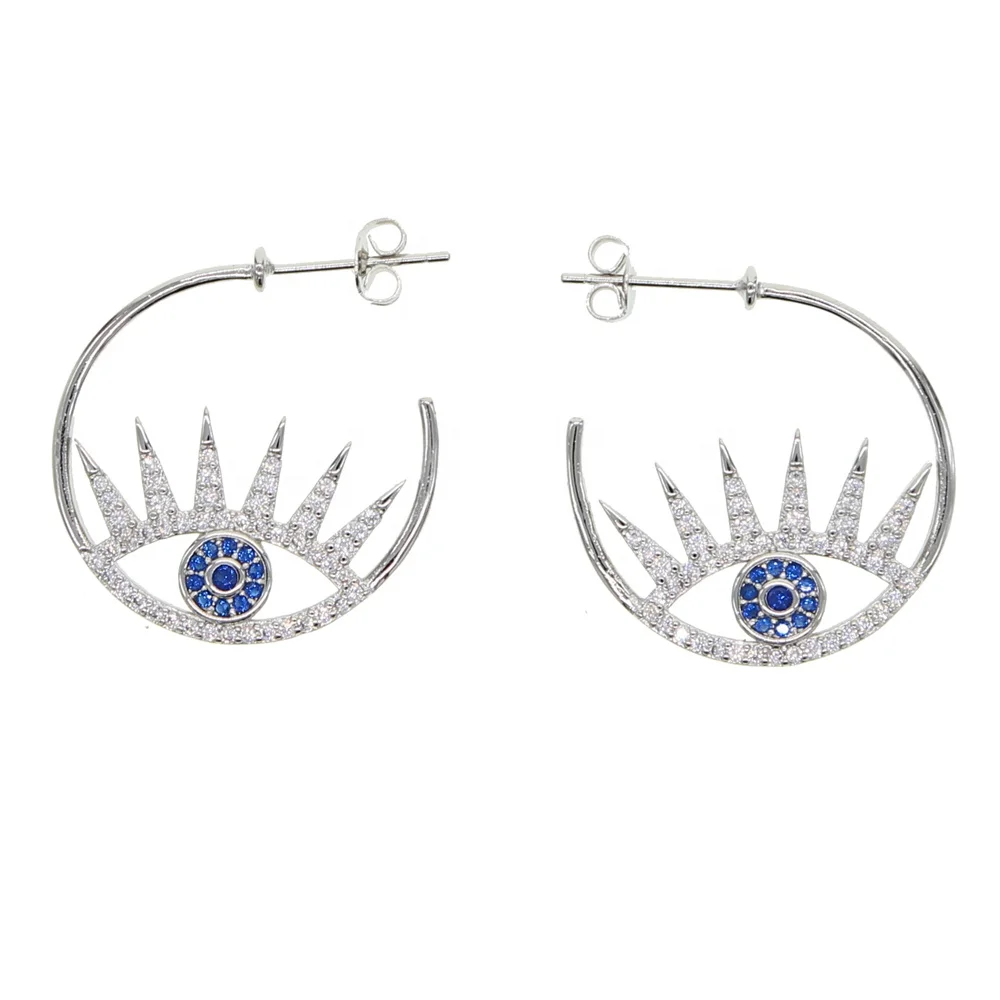 New arrived big eye styles hoop earring with white blue cz evil eye charm round hoop earring lucky women delicate jewelry
New arrived big eye styles hoop earring with white blue cz evil eye charm round hoop earring lucky women delicate jewelry