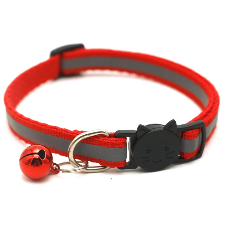 Mixed Colors Reflective Nylon Strip Kitty Collars Safe Breakaway Cat Collar with Bell
Mixed Colors Reflective Nylon Strip Kitty Collars Safe Breakaway Cat Collar with Bell