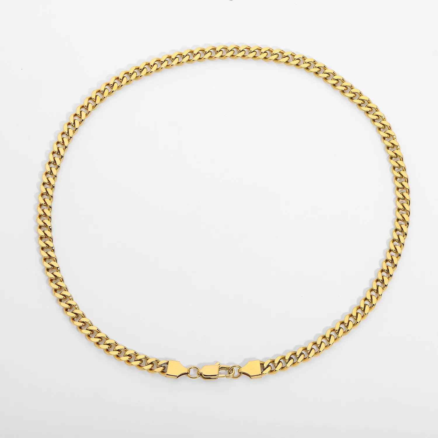 

6.4mm Dainty Chunky Miami Cuban Chain Necklace 18K Gold Plated Stainless Steel Cuban Chain Necklace