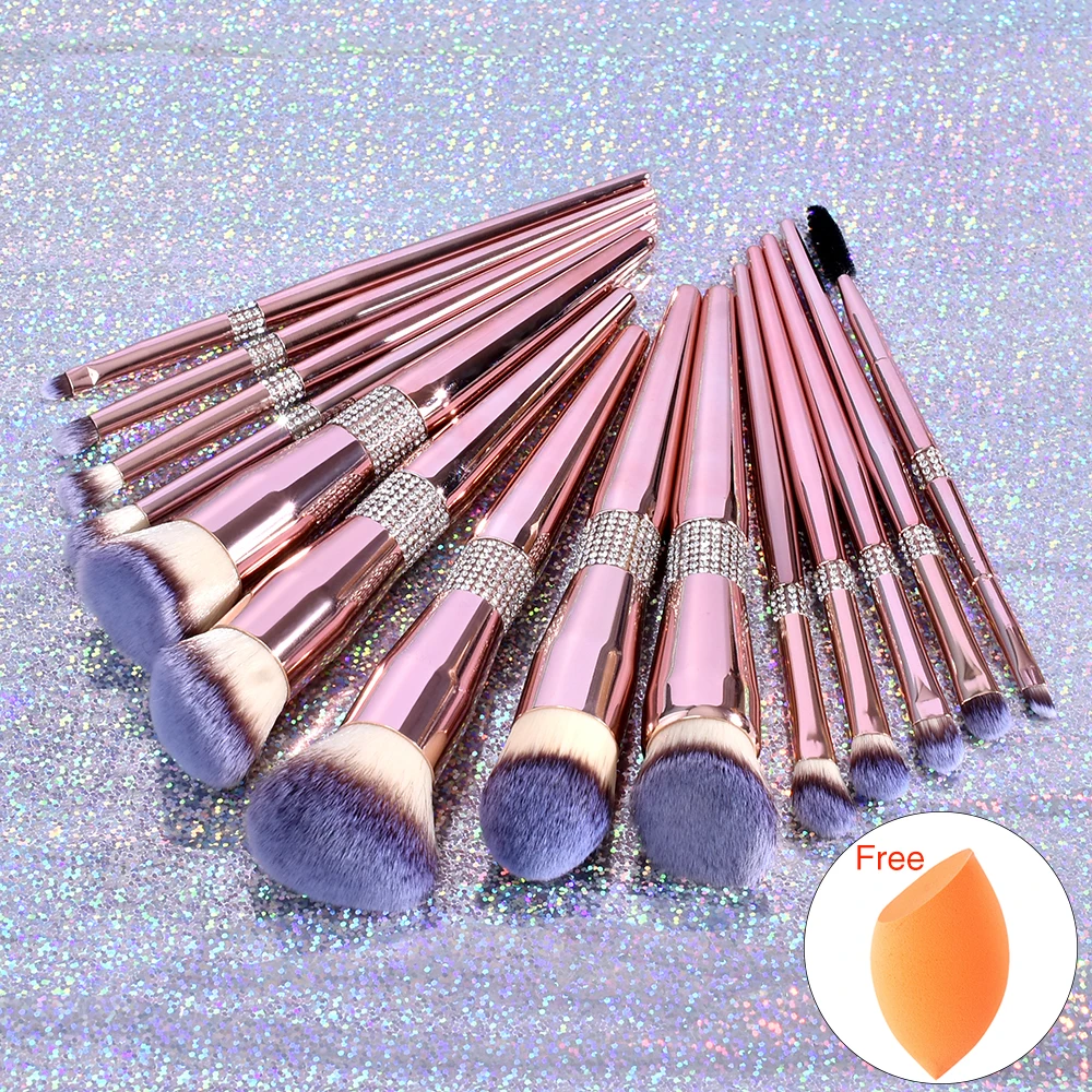 Free Sample Makeup Brushes/Crystal Handle Makeup Brush Set/Custom Logo Make Up Brushes, Black&white
Free Sample Makeup Brushes/Crystal Handle Makeup Brush Set/Custom Logo Make Up Brushes, Black&white