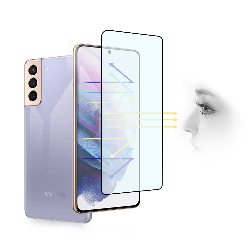 Custom high quality anti blue light blocking glasses tempered glass screen protector for Samsung Galaxy S21 PLUS
Custom high quality anti blue light blocking glasses tempered glass screen protector for Samsung Galaxy S21 PLUS