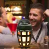 Outdoor Portable Stereo Speaker LED Flame Table Lamp Torch Atmosphere Bluetooths Speakers with HD Audio