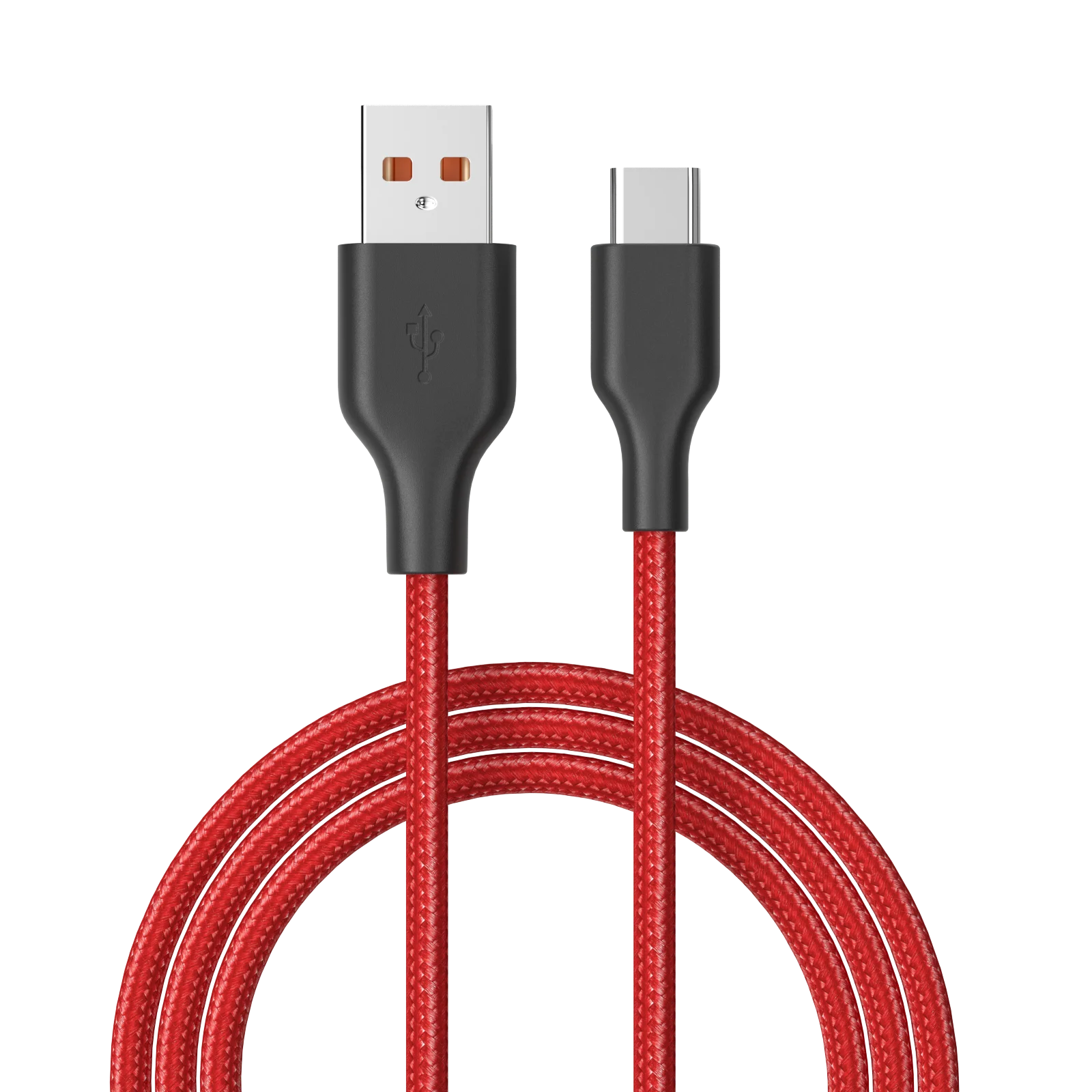 

PUJIMAX 5V2A type c cable usb charger usb-c fast charging data cable nylon braided universal line for mobile phone devices, Black,red,grey