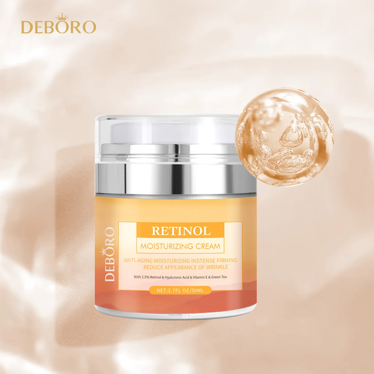 

2.5% retinol vitamin a moisturizer cream for face and eye with hyaluronic acid and vitamin c