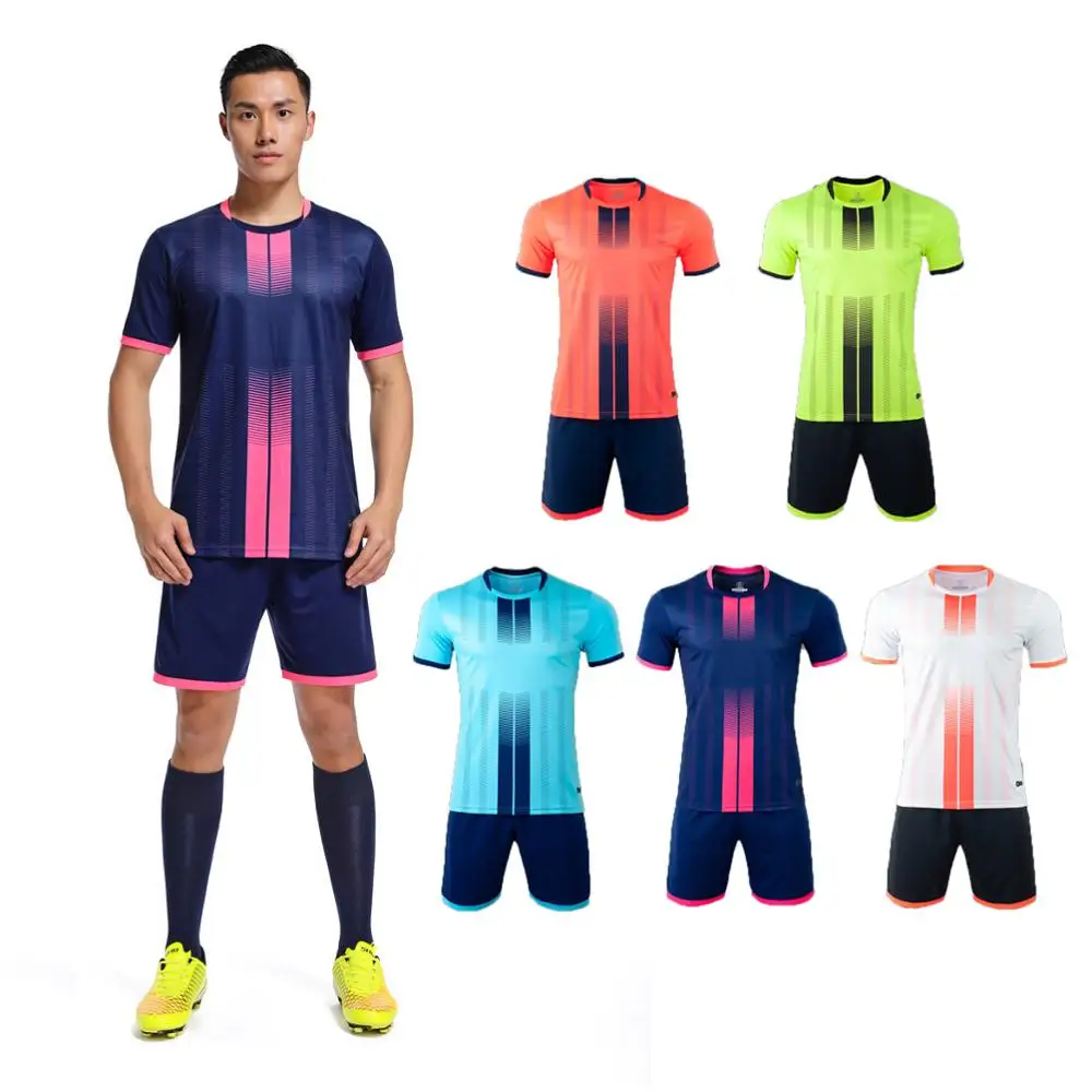 KCOA Cheap Price 100% Polyester Custom Number And Logo Mens Team Soccer Shirt