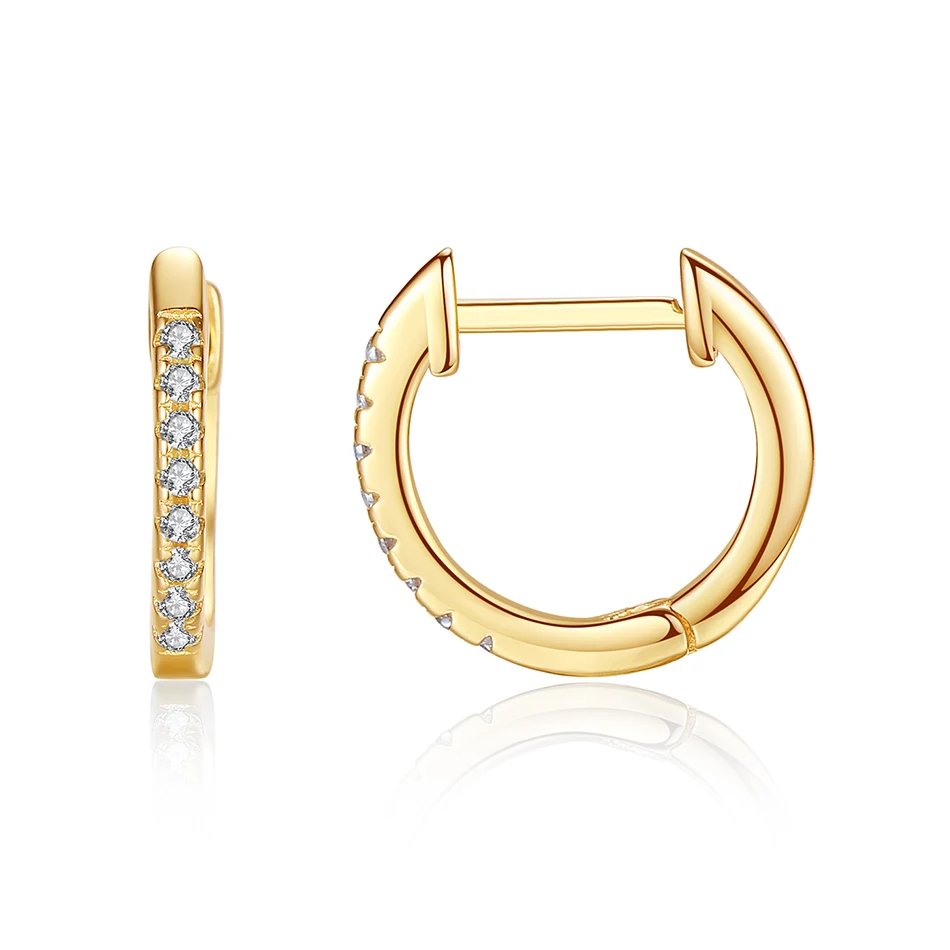 Minimalist Jewelry 925 Sterling Silver Wholesale 18K Gold Plated Cubic Zircon Hoop Earrings Huggie For Women
Minimalist Jewelry 925 Sterling Silver Wholesale 18K Gold Plated Cubic Zircon Hoop Earrings Huggie For Women