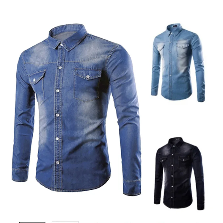New Fashion Men Spring Autumn Double Pocket Denim Button Lapel Long Sleeve Slim Tops Casual Shirt
New Fashion Men Spring Autumn Double Pocket Denim Button Lapel Long Sleeve Slim Tops Casual Shirt