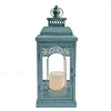 Good Quality Home and Wedding Decorative Blue Vintage Iron Metal Candle Lantern