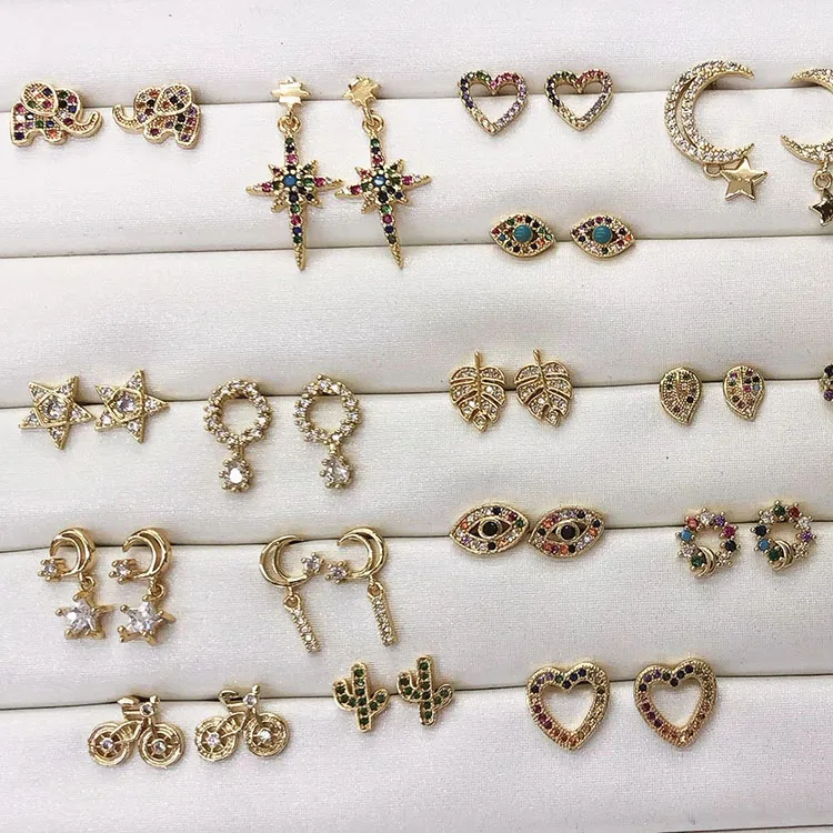 EC1446 Chic Mini Cute Rainbow Diamond CZ Micro Pave Leaf North Star Eye Bicycle Stud Earrings
EC1446 Chic Mini Cute Rainbow Diamond CZ Micro Pave Leaf North Star Eye Bicycle Stud Earrings