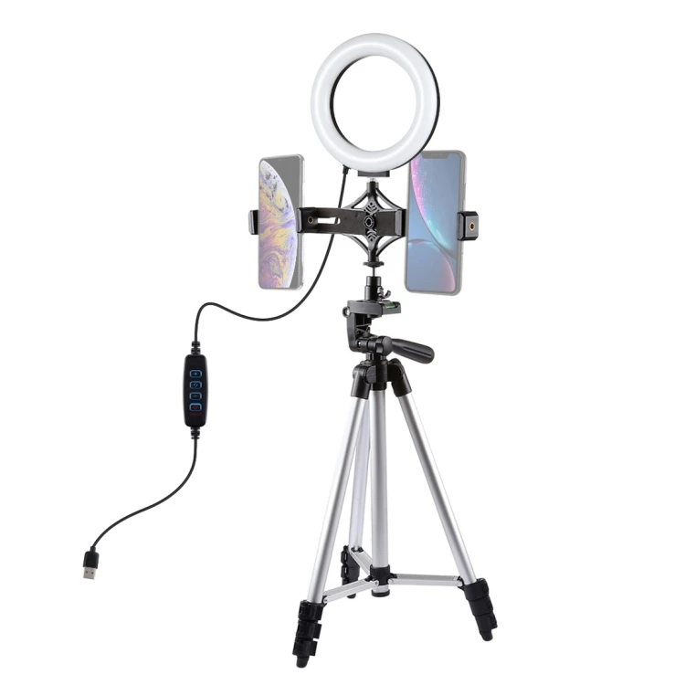 PULUZ Tripod Mount Live Broadcast Dual Phone Bracket Selfie Ring Light Phone Holder
PULUZ Tripod Mount Live Broadcast Dual Phone Bracket Selfie Ring Light Phone Holder