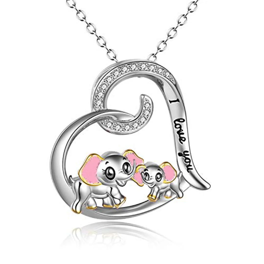 Fashion Heart Shaped Rhinestone Necklace Women's Cartoon Animal Elephant Necklace Best Gift for Kids
Fashion Heart Shaped Rhinestone Necklace Women's Cartoon Animal Elephant Necklace Best Gift for Kids