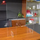 Acrylic JAYI Hot Sale Assembled Clear Shield Plexiglass Acrylic Table Sneeze Guard