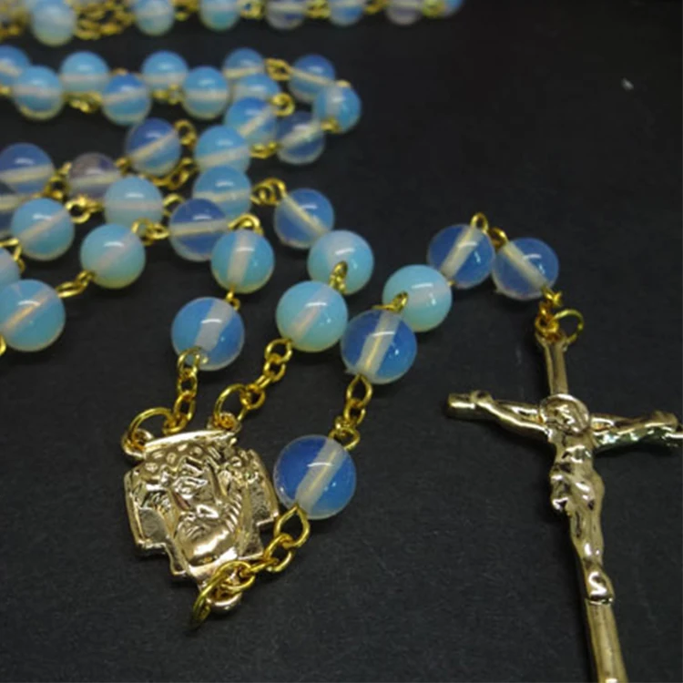 2021 new opal cross necklace religious Christian jewelry natural stone rosary rosario necklace, Picture , can customize
2021 new opal cross necklace religious Christian jewelry natural stone rosary rosario necklace, Picture , can customize