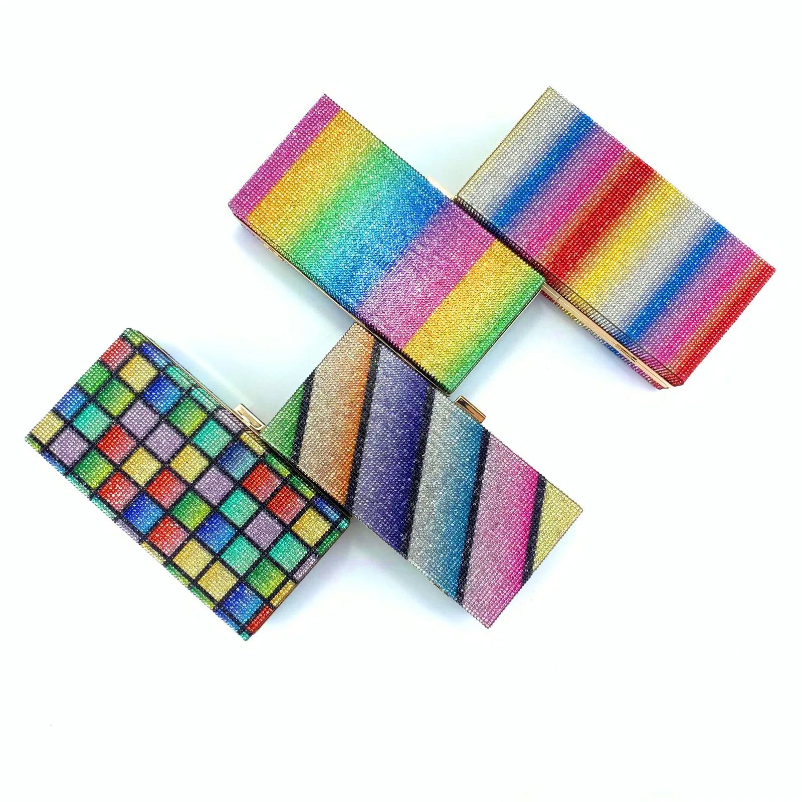 The new style shiny diamond handbag multicolor rhinestone clutch purse women rainbow evening bag
The new style shiny diamond handbag multicolor rhinestone clutch purse women rainbow evening bag