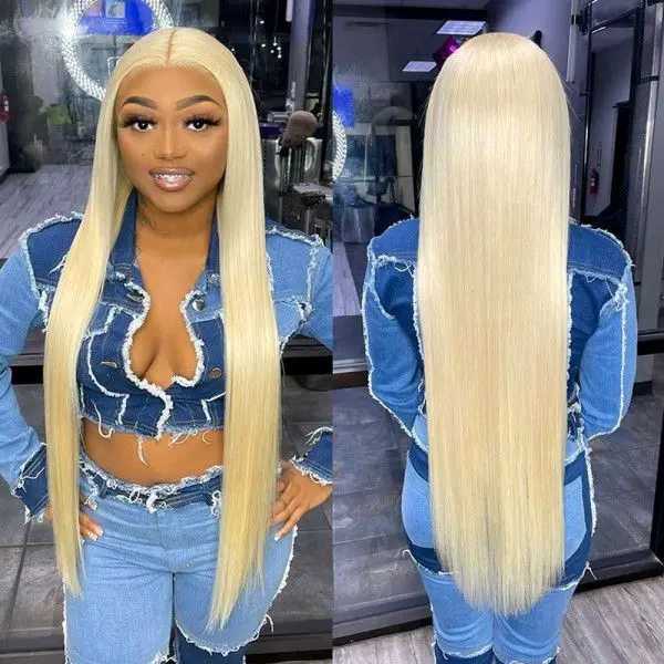China wigs 613 Blonde Brazilian Human Hair Bundles Weave Honey Blonde Glueless Long Straight Weave Weft Remy Hair Extensions