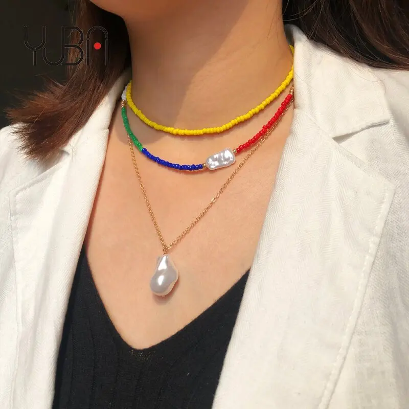 Women Fashion Millet Beads Choker Necklace Starfish Pearl Ethnic Style Colorful Layered Beads Necklace
Women Fashion Millet Beads Choker Necklace Starfish Pearl Ethnic Style Colorful Layered Beads Necklace