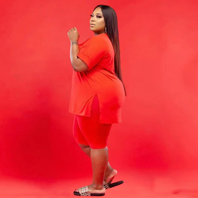 Casual V Neck Plus Size Pants Set Womens 2 Piece Workout Apparel Plus Size Tshirts Apparel 2pc Short Sleeve Sets For Women -YS, Red,black,green
Casual V Neck Plus Size Pants Set Womens 2 Piece Workout Apparel Plus Size Tshirts Apparel 2pc Short Sleeve Sets For Women -YS, Red,black,green