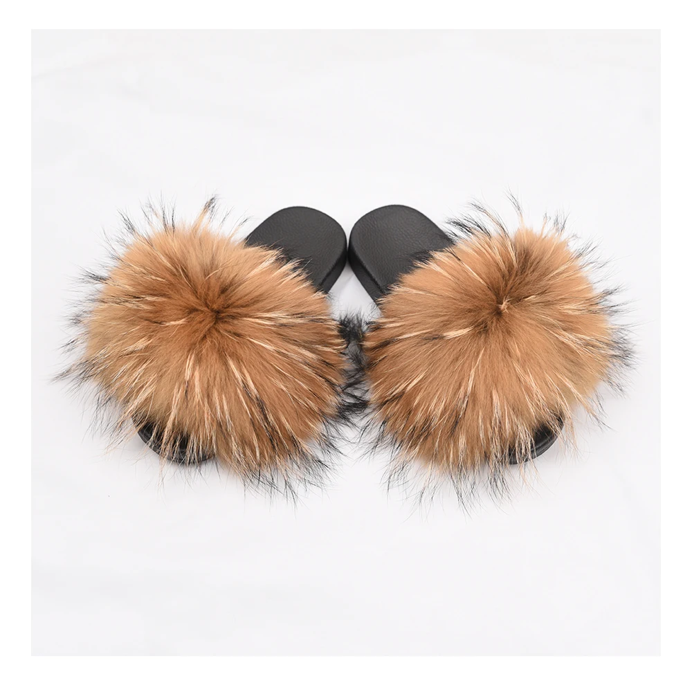 Hot Sale Brown Slides Bulk Price Fur Slippers Raccon Fur Slides Ladies Fur Sandals, Customized color
Hot Sale Brown Slides Bulk Price Fur Slippers Raccon Fur Slides Ladies Fur Sandals, Customized color