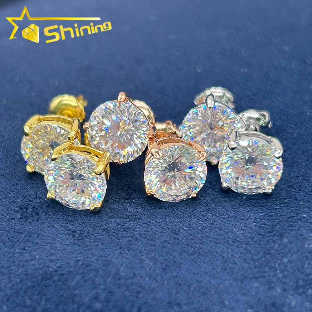 Screw Back stud earring Fine Jewelry Gold Plated 925 Sterling Silver Iced Out VVS Diamond Moissanite Stud Earrings
Screw Back stud earring Fine Jewelry Gold Plated 925 Sterling Silver Iced Out VVS Diamond Moissanite Stud Earrings