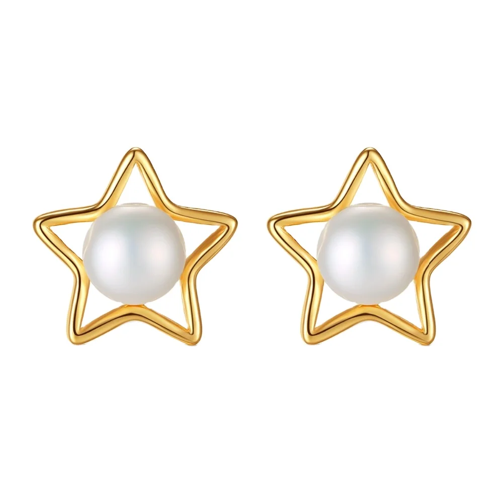 PAG&MAG 925 Sterling Silver Star Shape With 7-7.5mm Natural Pearl Women Earrings
PAG&MAG 925 Sterling Silver Star Shape With 7-7.5mm Natural Pearl Women Earrings