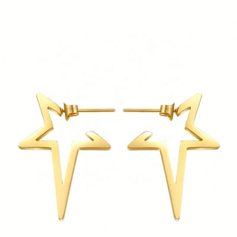 Wholesale Fashion Jewelry Star Gold Plated Stainless Steel Stud Earring for Women, Gold/silver/rose gold
Wholesale Fashion Jewelry Star Gold Plated Stainless Steel Stud Earring for Women, Gold/silver/rose gold