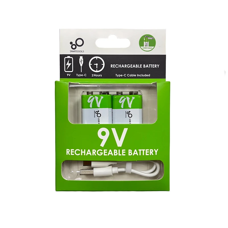Smartoools Wide Utility 9 volt 650mAh USB 9v Type-C USB Port Rechargeable Lithium Battery for Multimeter Smoke detectors
Smartoools Wide Utility 9 volt 650mAh USB 9v Type-C USB Port Rechargeable Lithium Battery for Multimeter Smoke detectors