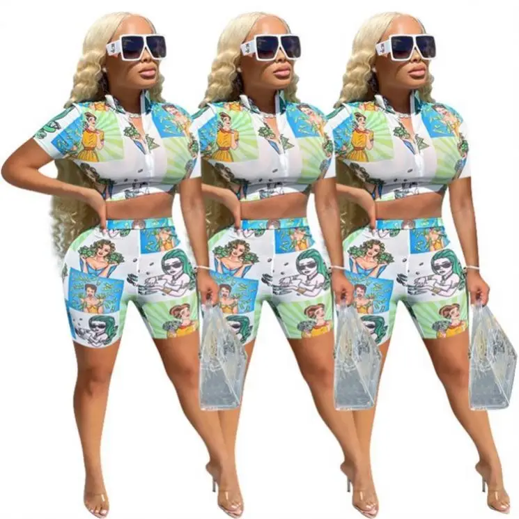 TINA Amazon 2021 Good Quality Summer Printed Crop Top Stand Neck Two Piece Set Women Clothing
TINA Amazon 2021 Good Quality Summer Printed Crop Top Stand Neck Two Piece Set Women Clothing