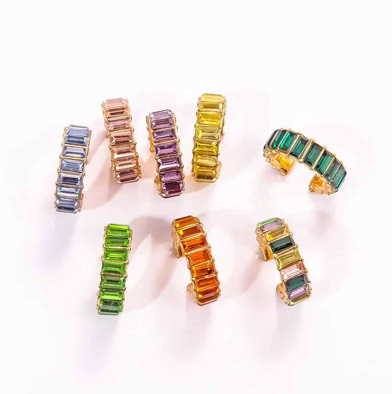 No Piercing Jewelry Solid Colorful Crystal Ear Cuff Earrings Chunky C Shape Rhinestone Cuff Earinngs
No Piercing Jewelry Solid Colorful Crystal Ear Cuff Earrings Chunky C Shape Rhinestone Cuff Earinngs
