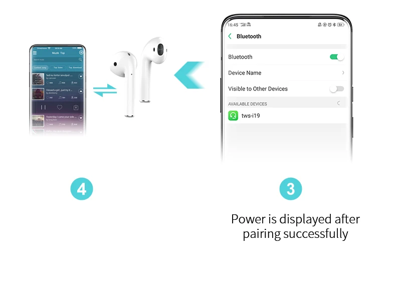 i19 tws pop-up window Headset blue tooth wireless touch function Earphone automatic pairing Headphone Earbud - ANKUX.COM