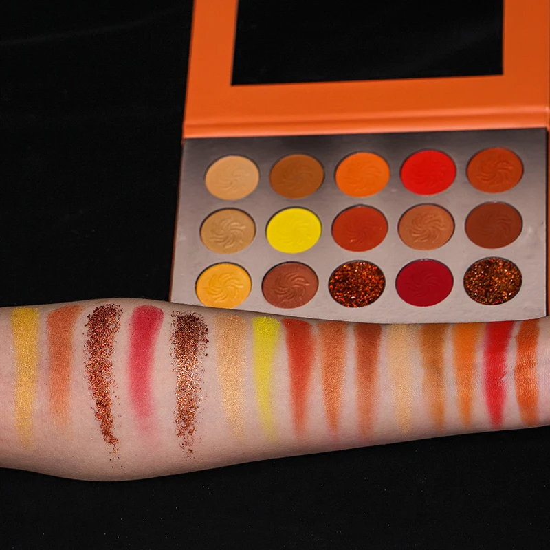 O15r Wholesale Private Label Makeup Eye Shadow Palette No Logo 15 Shades Orange Eyeshadow Palette, 15 colors in one palette
O15r Wholesale Private Label Makeup Eye Shadow Palette No Logo 15 Shades Orange Eyeshadow Palette, 15 colors in one palette