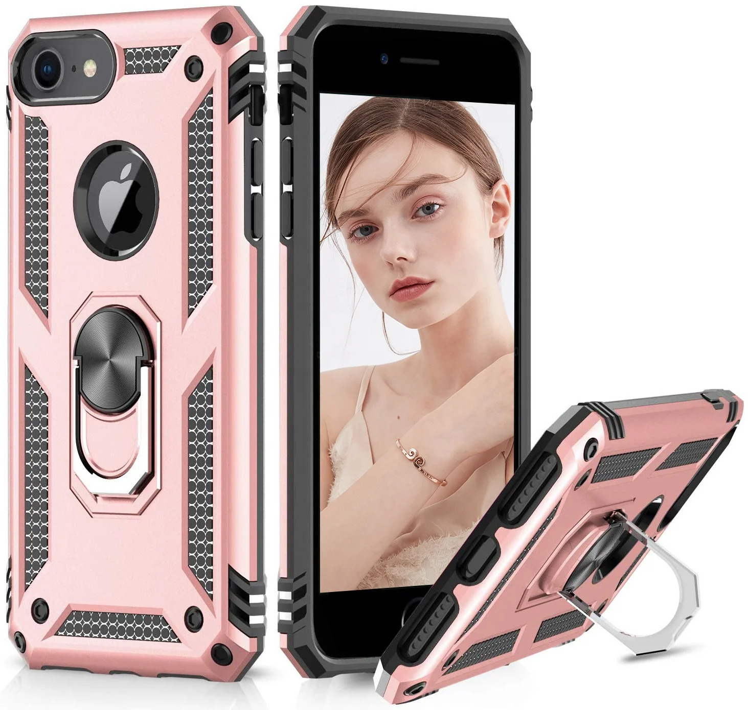 Magnet Adsorptional Ring Stand Drop Protection Wholesale Cell Phone Case for iphone 6 6s 7 8 Back Cover, Purple, light green,red
Magnet Adsorptional Ring Stand Drop Protection Wholesale Cell Phone Case for iphone 6 6s 7 8 Back Cover, Purple, light green,red