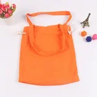 orange blank cotton canvas recycled shopping drawstring wholesale tote bags
