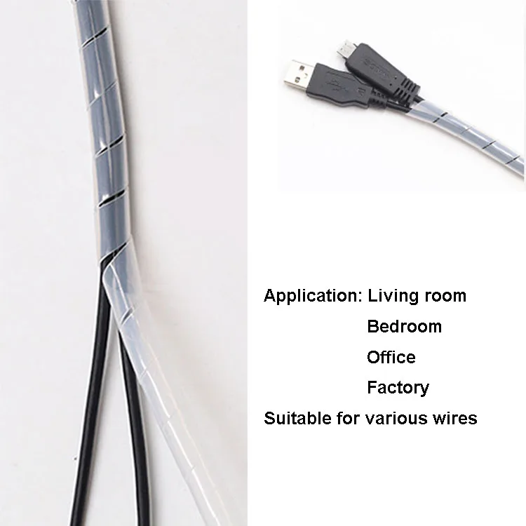 Factory Direct Sale PE Cable Spiral Sleeve Spiral Wrapping Band