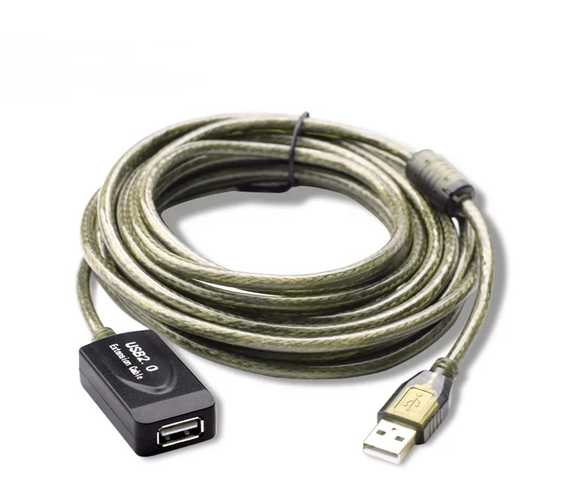 5m transparent black usb2.0 extension cable male to female with IC, Transparent black/black
5m transparent black usb2.0 extension cable male to female with IC, Transparent black/black