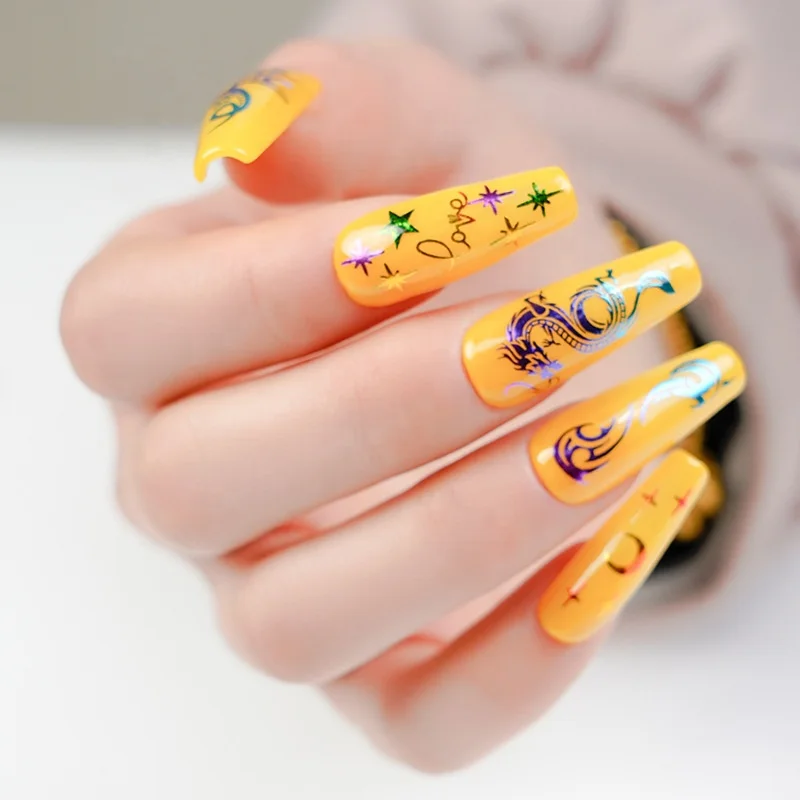 Dragon Abstracts Press on Color Nails Stickers Nail Art Self Adhesive Chinese Snake Nail Decal Sticker, As shown
Dragon Abstracts Press on Color Nails Stickers Nail Art Self Adhesive Chinese Snake Nail Decal Sticker, As shown