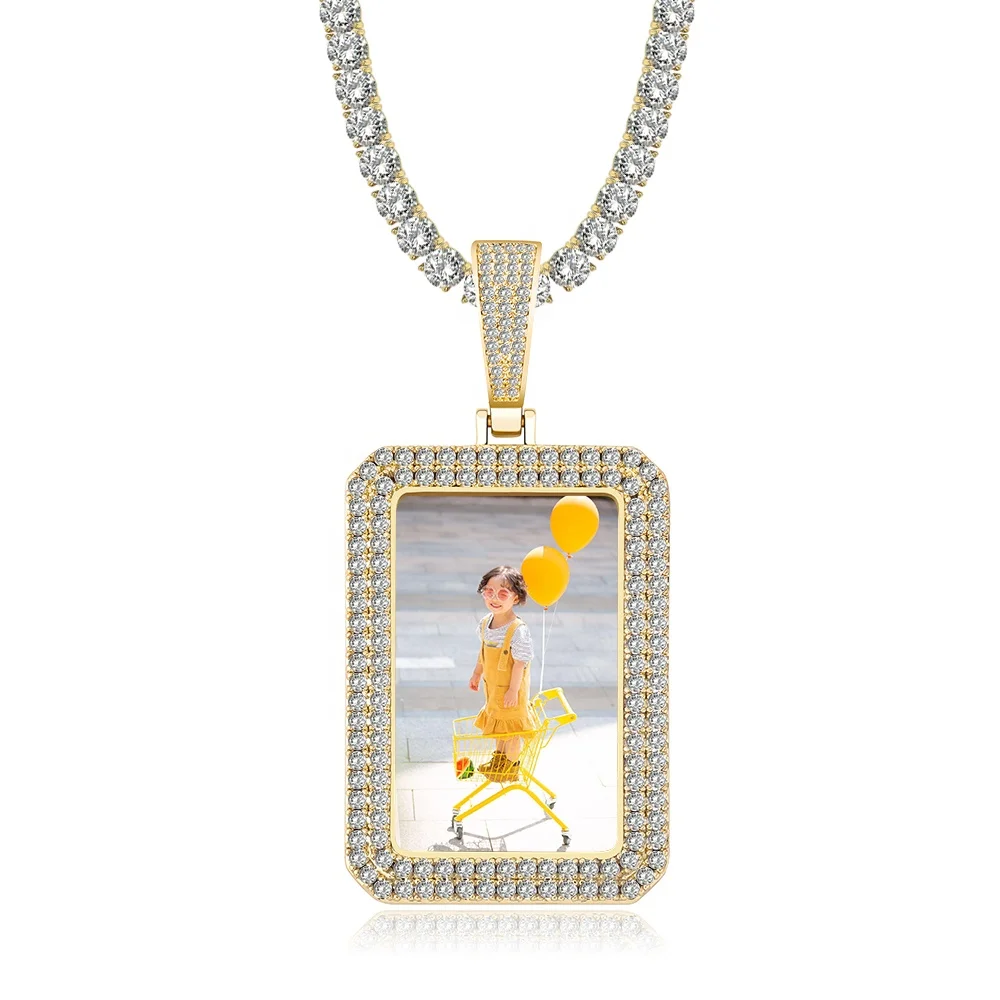 Custom photo medal 2 Row zircon men's tennis chain customized memory medallion hip hop jewelry square pendant custom necklaces
Custom photo medal 2 Row zircon men's tennis chain customized memory medallion hip hop jewelry square pendant custom necklaces