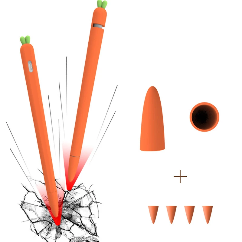 Cute Soft Carrot Silicone Skin For Apple Pencil 1 2 Case Compatible For Ipad Tablet Touch Pen Stylus Protective Sleeve Cover
Cute Soft Carrot Silicone Skin For Apple Pencil 1 2 Case Compatible For Ipad Tablet Touch Pen Stylus Protective Sleeve Cover