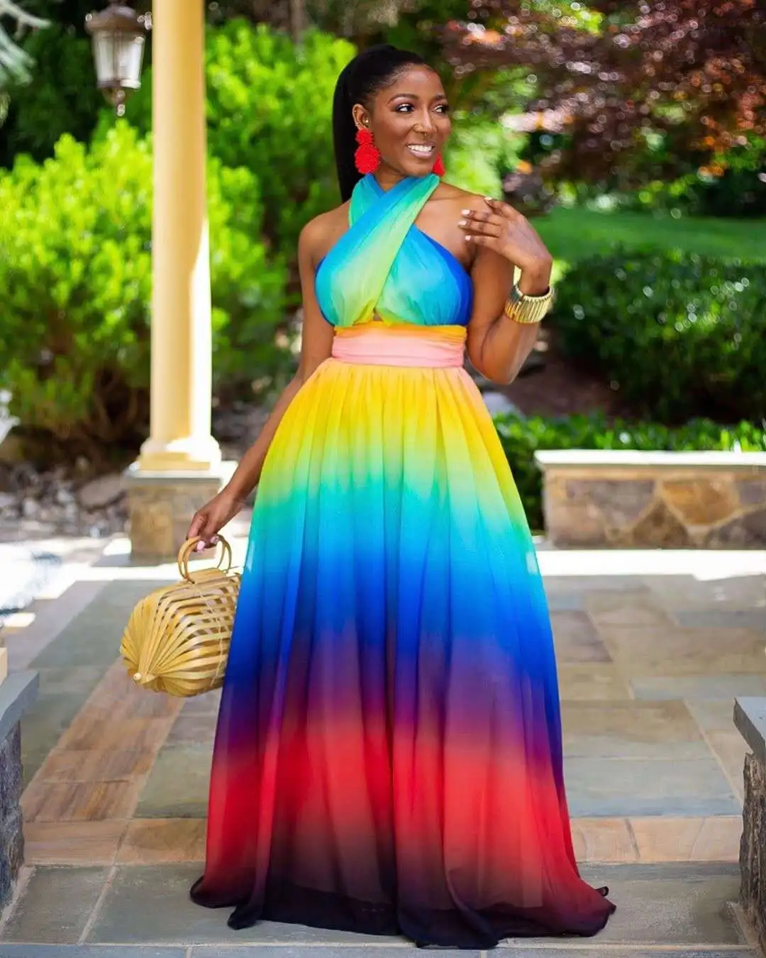 casual dresses cross halter head off shoulder gradient fashion women clothes big swing skirt, Colors
casual dresses cross halter head off shoulder gradient fashion women clothes big swing skirt, Colors