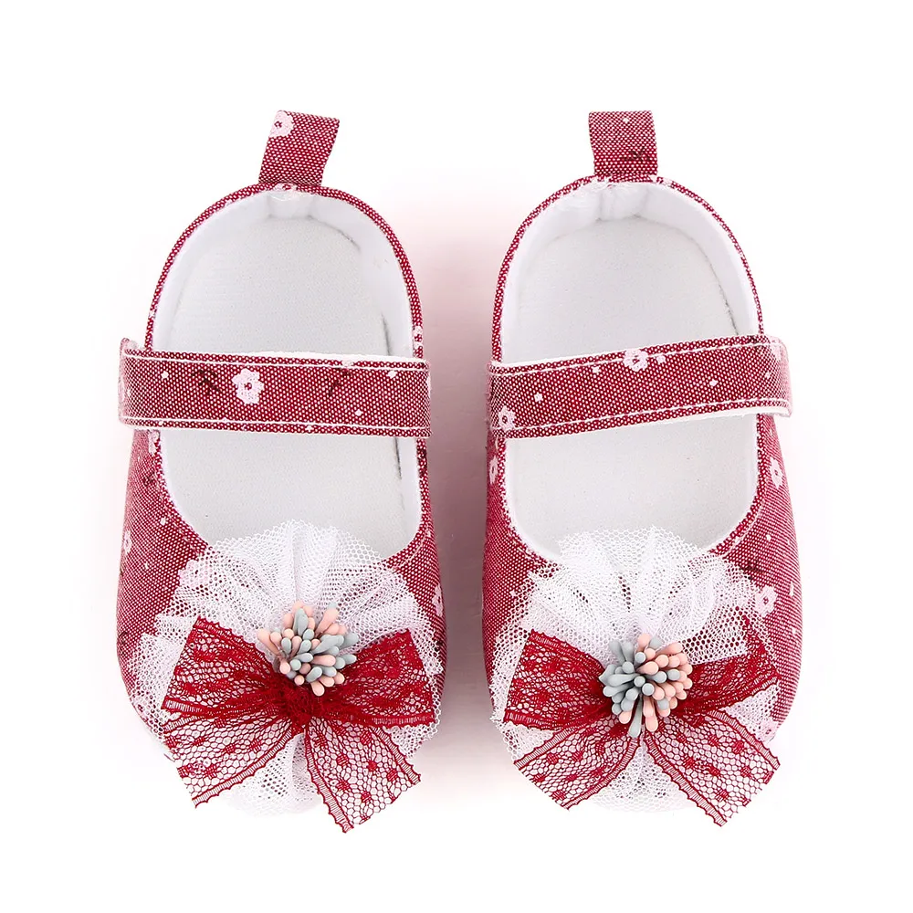 New arrival beauty bow princess shoes newborn toddler shoes girls in bulk details