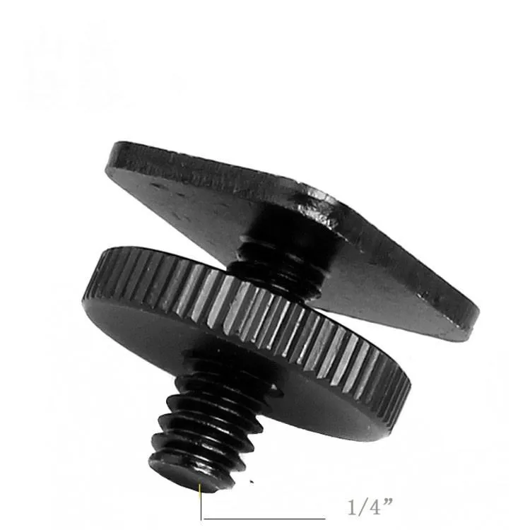 1/4" Tripod Mount Screw with one Layer to Flash Hot Shoe Adapter Holder Mount Photo Studio Accessories, Black
1/4" Tripod Mount Screw with one Layer to Flash Hot Shoe Adapter Holder Mount Photo Studio Accessories, Black