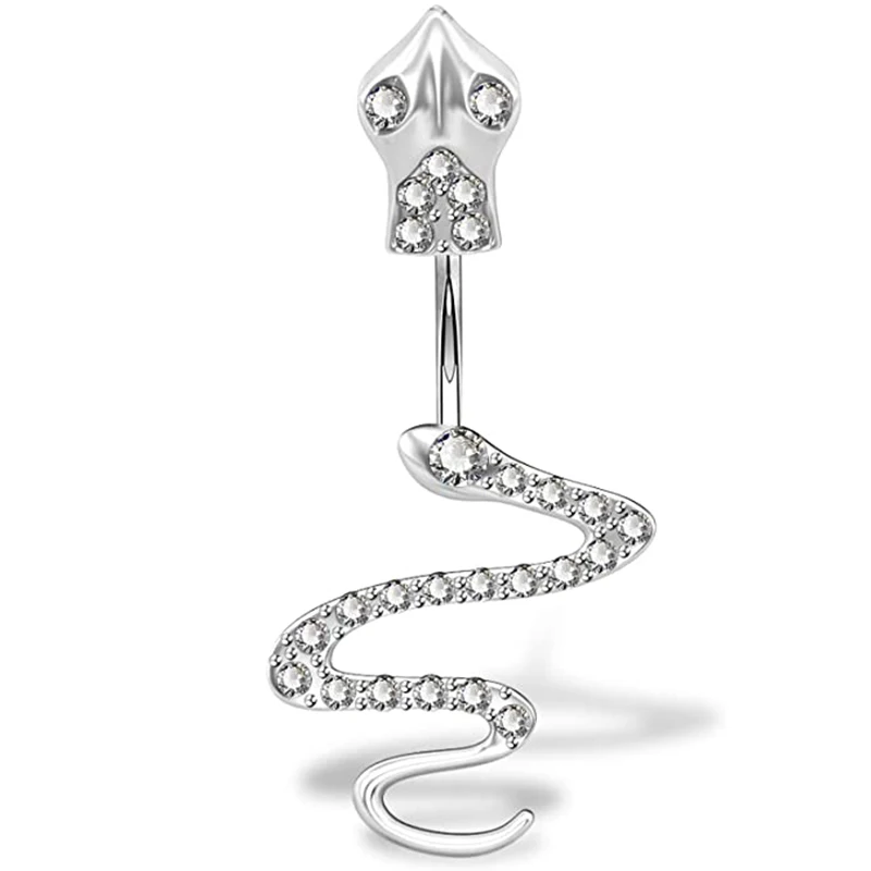 Silver Body Piercing Crystal Jewelry S-Shape Stainless Steel Snake Belly Ring, Silver,rose gold
Silver Body Piercing Crystal Jewelry S-Shape Stainless Steel Snake Belly Ring, Silver,rose gold